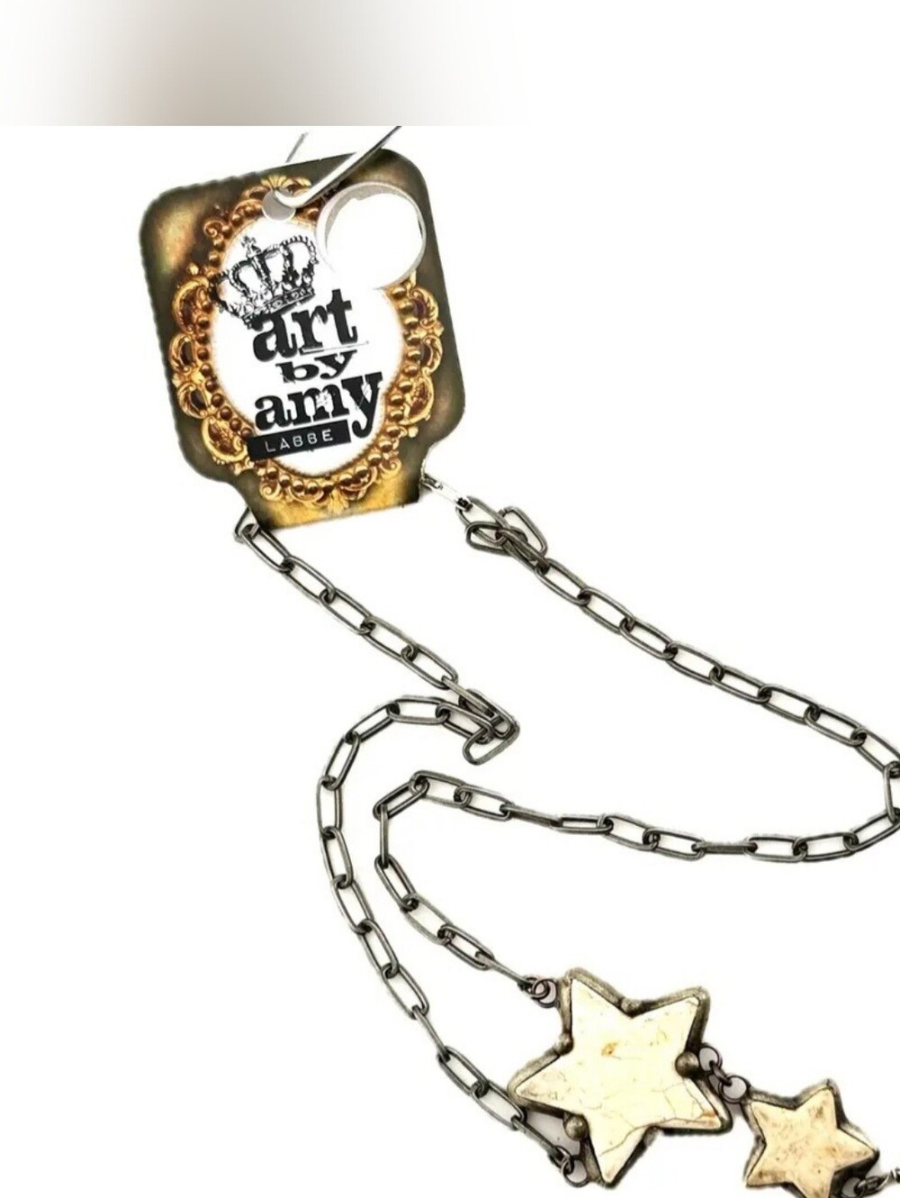 #1698 Art By Amy Labbe Cosmic Trail Necklace (White)